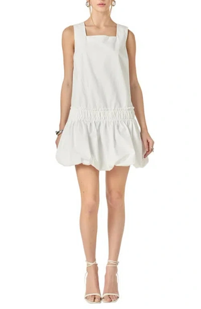 English Factory Bubble Skirt Sleeveless Minidress In White