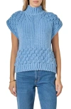 English Factory Bubble Turtleneck Sweater In Blue