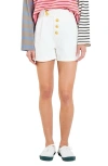 English Factory Button Fly Denim Shorts In White