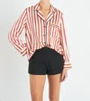 English Factory Button Up Shirt In Cream / Burnt Orange In Multi