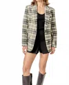 English Factory Carrie Plaid Blazer In Cream In Neutral