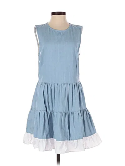 Pre-owned English Factory Casual Dress In Blue