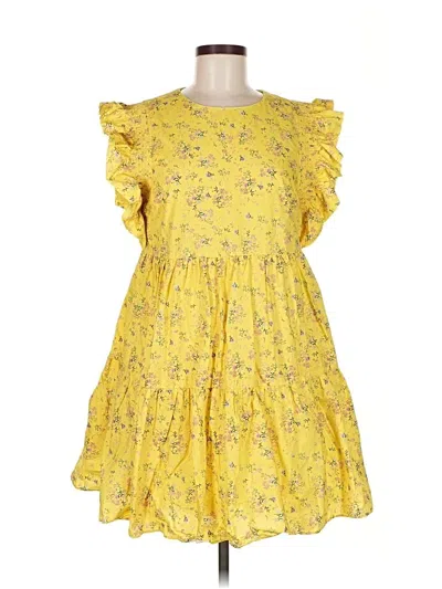 Pre-owned English Factory Casual Dress In Yellow