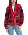 English Factory Check Cardigan Sweater In Multi