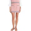 English Factory Chenille Miniskirt In Pink/grey