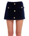 English Factory Claire Boucle Mini Skirt In Blue In Blue