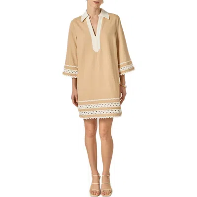 English Factory Colorblock Minidress In Brown