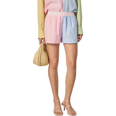 English Factory Colorblock Stripe Pull-on Shorts In Multi
