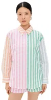 English Factory Colorblock Stripe Shirt In Multi