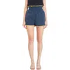 English Factory Contrast Paperbag Cotton Shorts In Navy