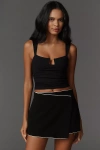 English Factory Contrast Pointed Shorts In Black