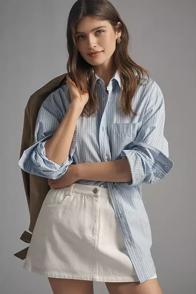 English Factory Cotton Denim Skort In Multi