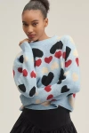 English Factory Crew-neck Heart Icon Sweater In Blue