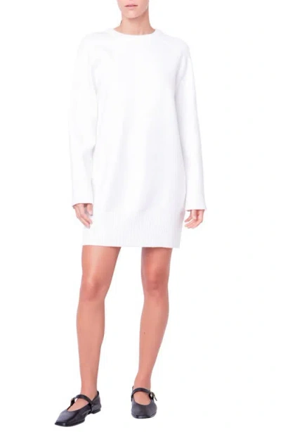 English Factory Crew Sweater Dress In Off White