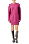 English Factory Crew Sweater Dress In Pink