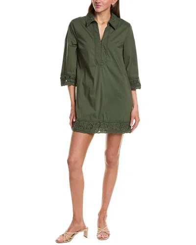 English Factory Crochet Accent Mini Dress In Green