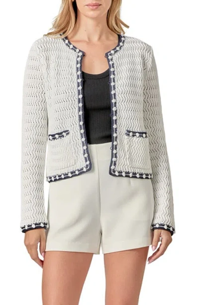 English Factory Crochet Cardigan