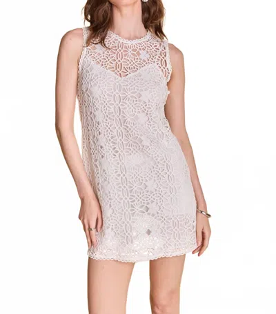 ENGLISH FACTORY CROCHET MINI DRESS IN WHITE