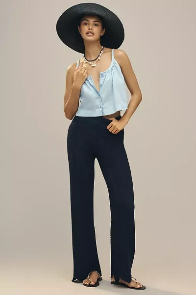 English Factory Crochet Pants In Blue