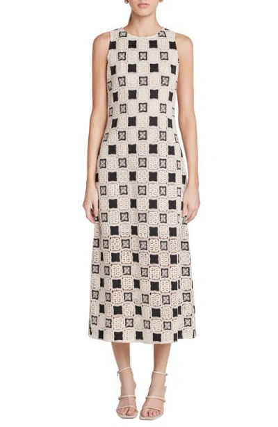 English Factory Crochet Patchwork Sleeveless Maxi Dress In Multi