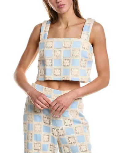 English Factory Crochet Sleeveless Top In Neutral