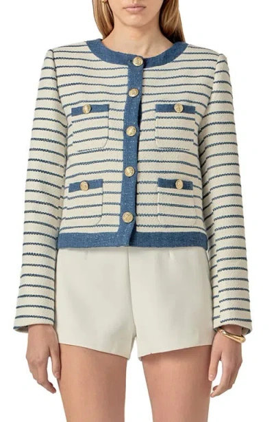 English Factory Crop Bouclé Jacket