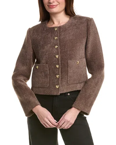 English Factory Cropped Jacket In Brown