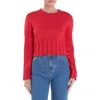 English Factory Cutout Crop Sweater In Red