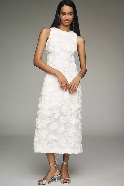 English Factory Deco Midi Dress In White