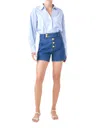 English Factory Denim Button Shorts In Blue In Blue