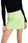English Factory Women's High-waisted Denim Mini Skort In Green