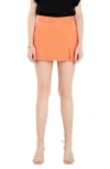 English Factory Denim Mini Skort In Orange