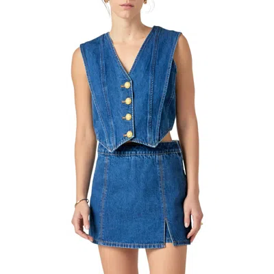 English Factory Denim Vest In Blue