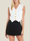 English Factory Denim Vest In White Denim
