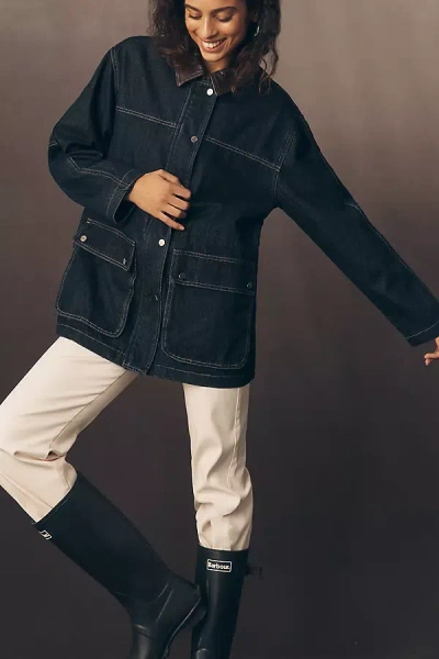 English Factory Denim Workwear Jacket In Blue