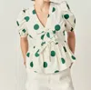 English Factory Dot Print Top In White