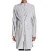 English Factory Double Duty Shirt Dress And Jacket In Grey, White In Multi