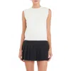 English Factory Embossed Monogram Sleeveless Sweater Shell In Ivory