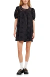 ENGLISH FACTORY ENGLISH FACTORY EMBROIDERED COTTON EYELET SHIFT DRESS