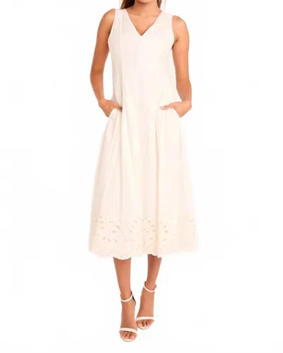 English Factory Embroidered Flounce Dress In White