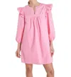 English Factory Contrast Embroidery Mini Dress In Pink/white In Pink