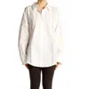 English Factory Eyelet Cotton Button Up In White In White
