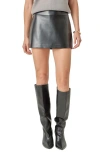 English Factory Faux Leather Skort In Gray