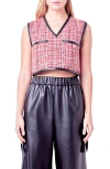 English Factory Down The Road Pant In Black In Red Multi