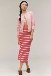 English Factory Fitted Knit Midi Skirt In Multi
