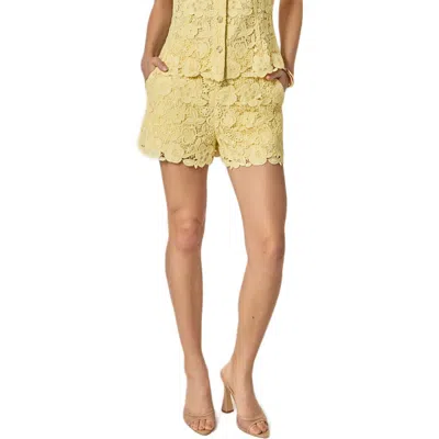 English Factory Floral Lace Shorts In Yellow