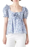 ENGLISH FACTORY FLORAL PRINT COTTON TOP