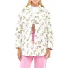 English Factory Floral Print Oversize Shirt Jacket In White Multi