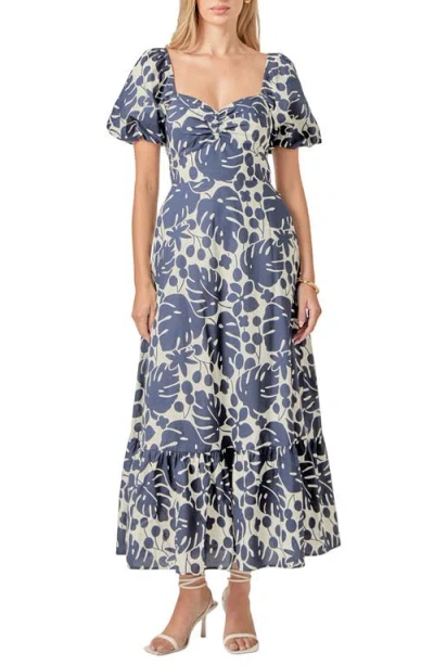 English Factory Floral Print Puff Sleeve Maxi Dress