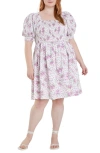 ENGLISH FACTORY FLORAL TIERED SMOCKED MINIDRESS